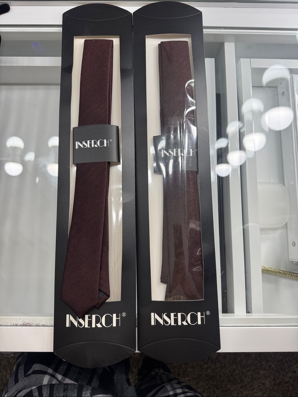 Inserch Kids Burgundy Tie - Classic Solid Neck Tie